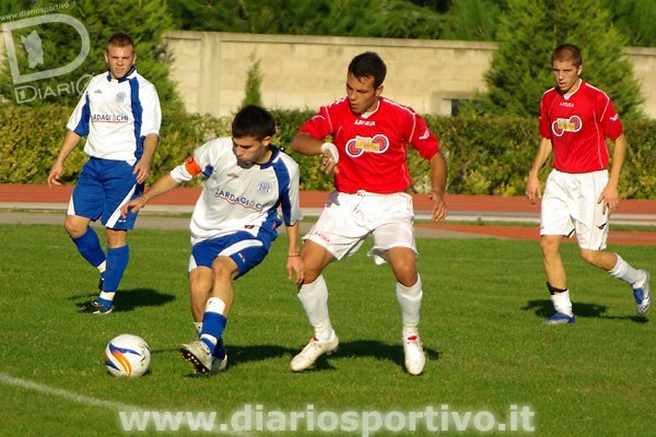 Capoterra-Barisardo 0-1, Stefano Pischedda marcato da Nicola Piras